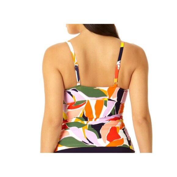 Anne Cole Women's Multicolor Printed Underwire Tankini Swim Top Size 32C/34B NWT - Picture 2 of 8